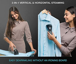 Steamer for Clothes, Hand Held Portable Travel Garment Steamer, Metal Steam Head, 25s Heat Up, Pump System, Mini Size, Handheld Steamer for Any Fabrics, No Water Spitting