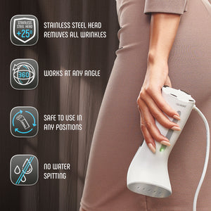 Handheld Iron Steamer for Clothes Garment Travel Size Powerful Portable Compact Mini Small Steam Iron for Travel & Home Wrinkles Remover Professional Hand Clothing Iron Steamer for Any Fabrics